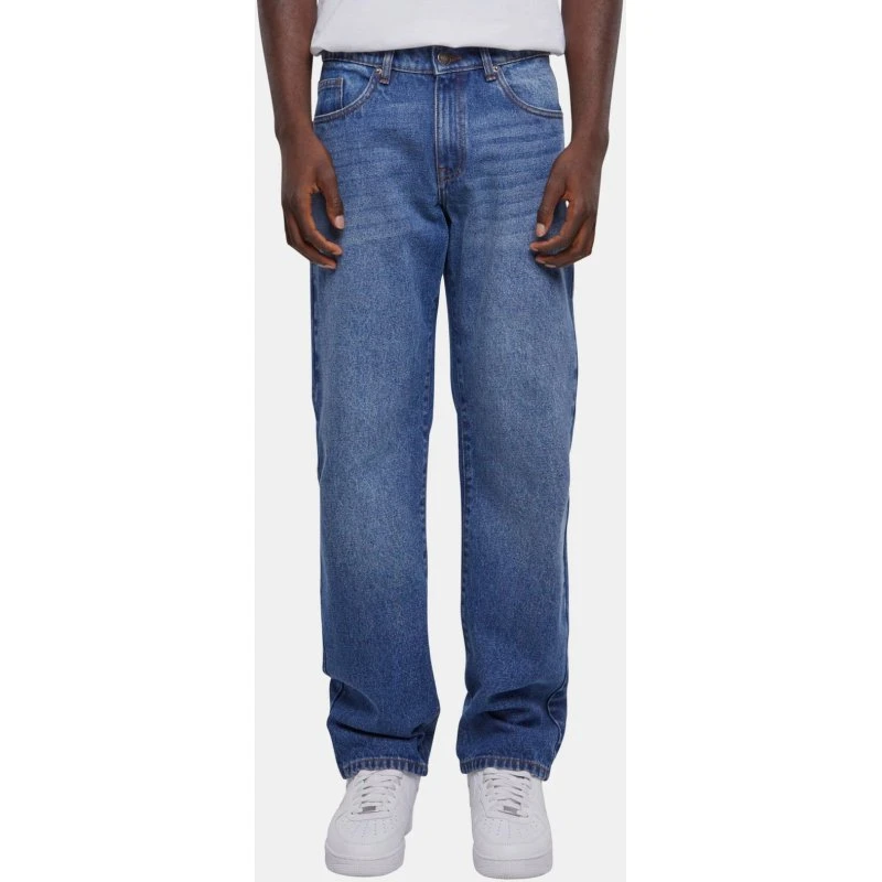 Jeans Urban Classics Heavy Ounce Straight in Cotone Blu