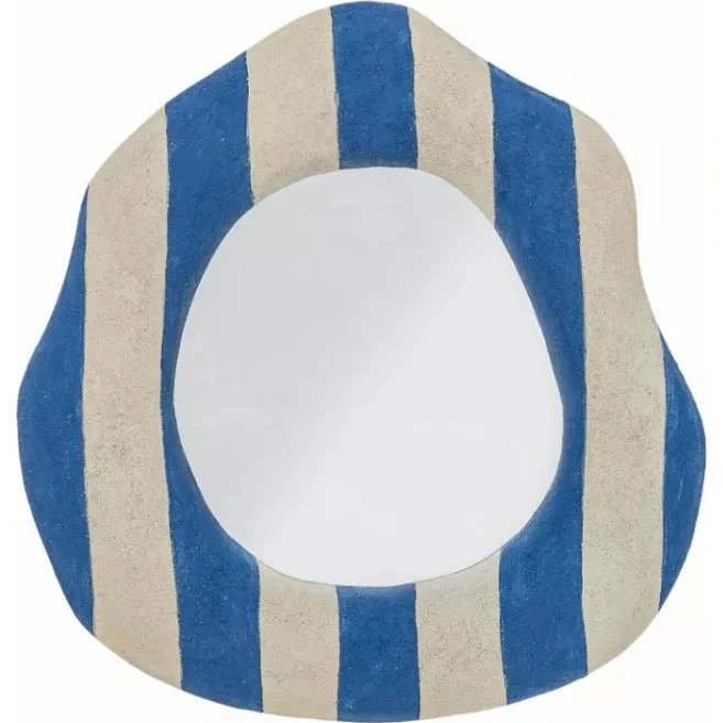 Bloomingville Specchio Travis Poliresina Blu 39,5x38,5 cm