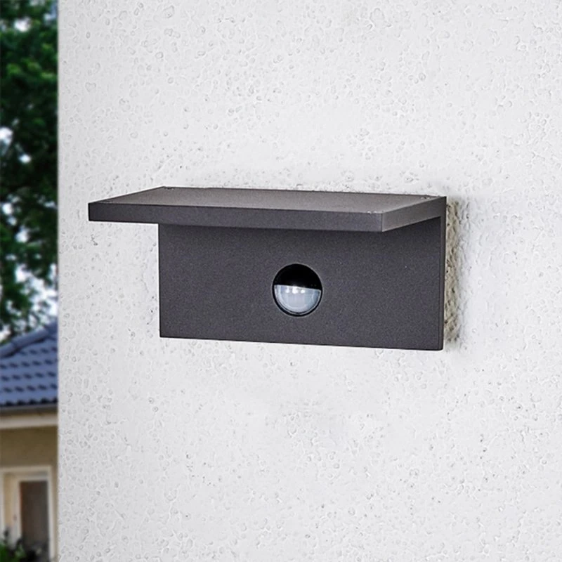Lucande Applique da Parete Esterna Darina LED con Sensore - Grafite