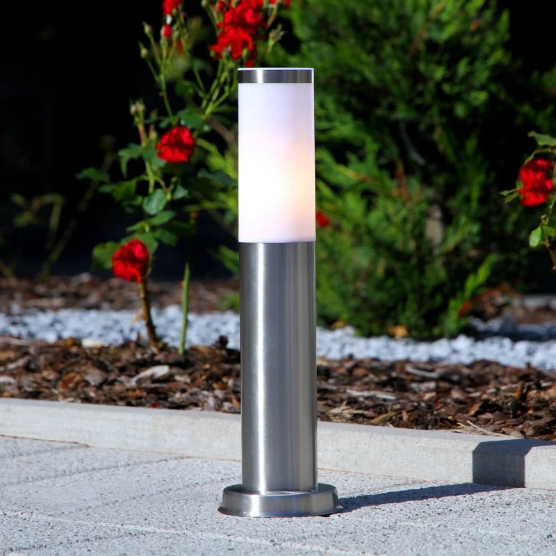 Lindby Lampada da giardino Kristof in acciaio inox - 45 cm