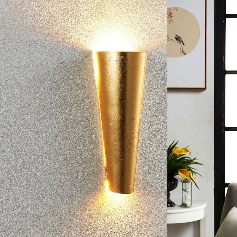 Applique da Parete Lindby Conan Gold - Design a Cono Moderno