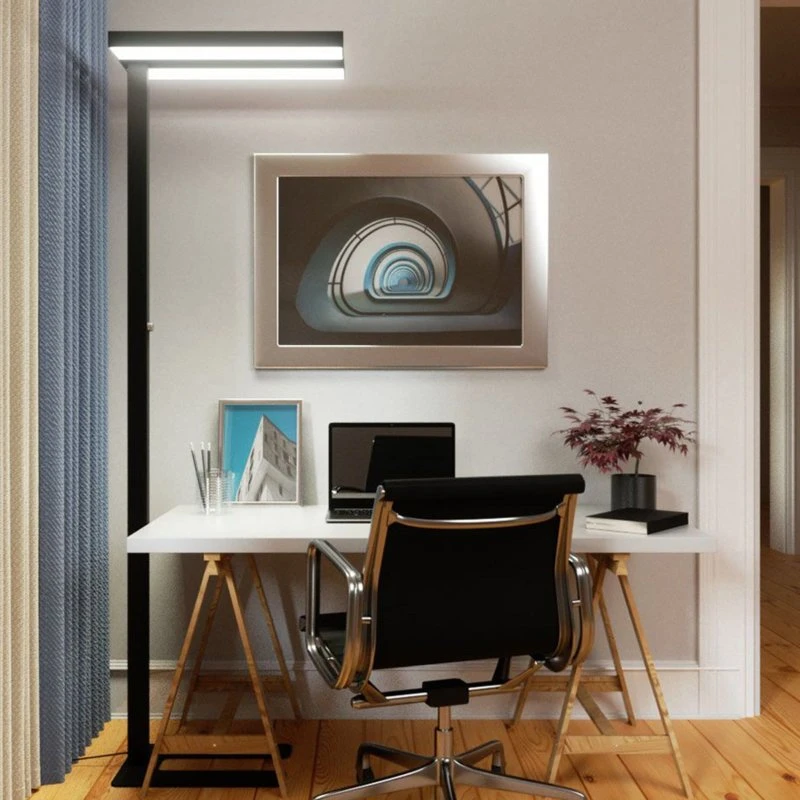 Arcchio Lampada LED da pavimento Logan Basic, nera, 7500 lm