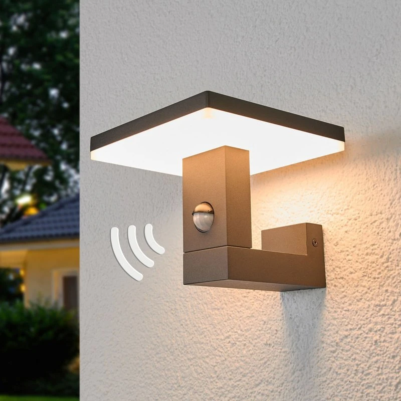 Lucande Applique da esterni LED Olesia con Sensore, 15 cm