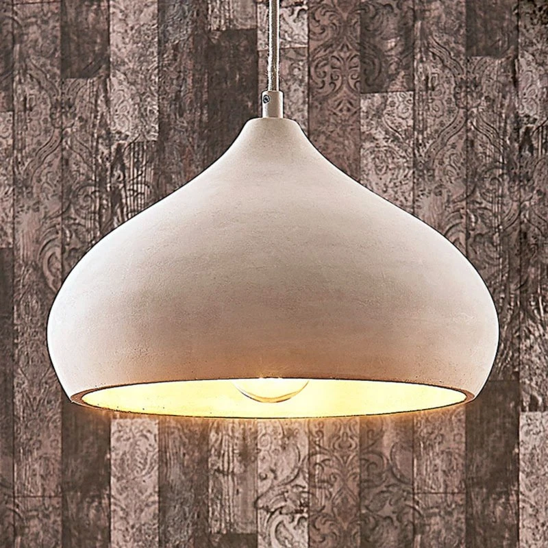 Lampada a sospensione Lindby Morton, Ø 29 cm, Cemento, Grigio