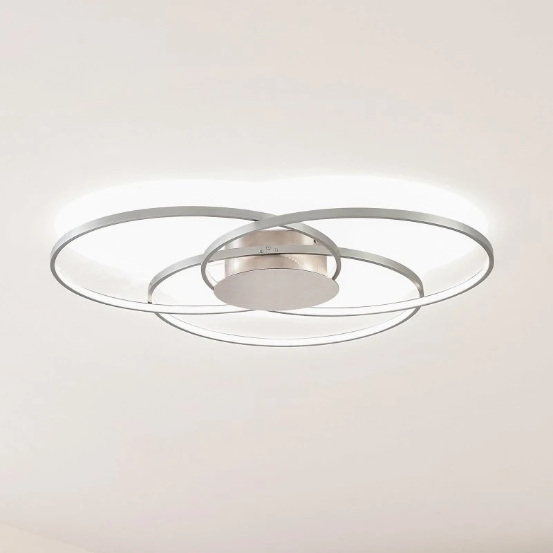 Lindby Plafoniera Riley in Alluminio con LED Dimmerabile