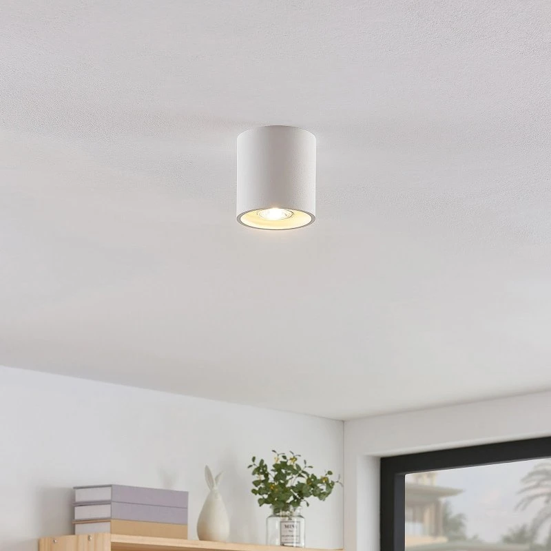 Lindby Parvin Faretto Rotondo Bianco in Alluminio