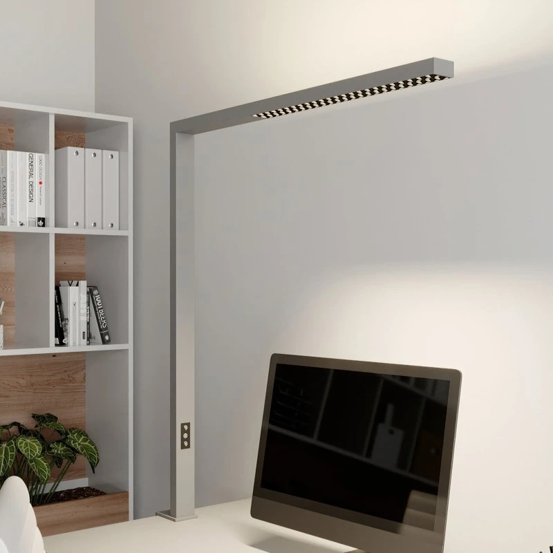 Arcchio Lampada LED a morsetto Jolinda, argento, dimmerabile