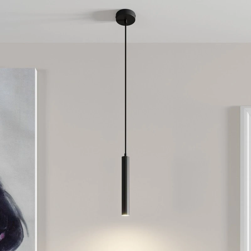 Franka 1 Lampada a Sospensione LED Nero - Design Cilindrico