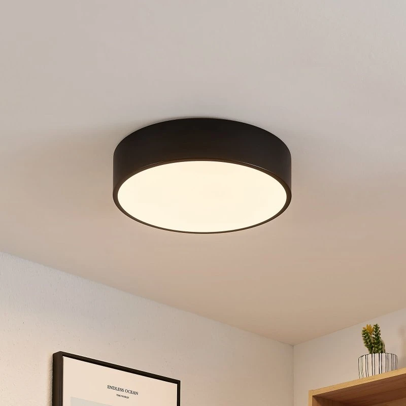 Lindby Simera Plafoniera LED Rotonda Matt Black/White