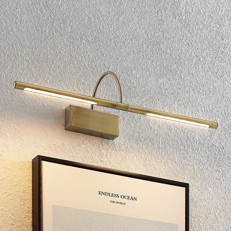 Lucande Fehmke Applique LED in Ottone Antico