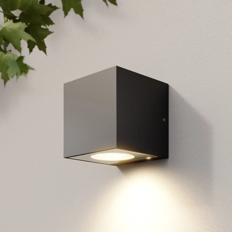 Tassnim Applique da esterno LED Graphite - Design Cubico IP65