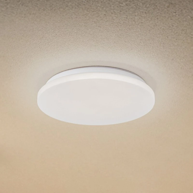 Lindby Kirkola Plafoniera LED da esterni Bianca Ø 34 cm