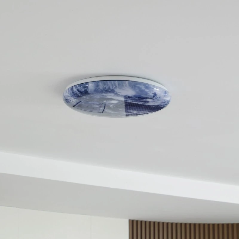 Lindby Orbi LED Plafoniera Ø48 Blu/Bianco