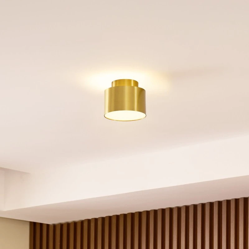 Lindby Nivoria Faretto LED Oro Ø11 cm
