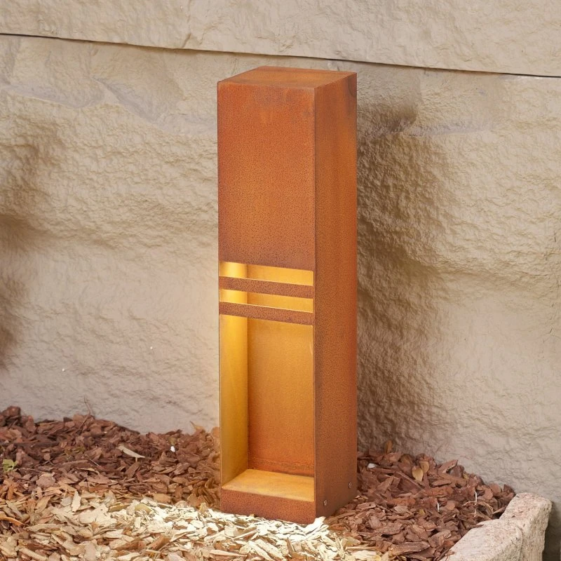 Lucande Oxido LED Bollard Ruggine H50