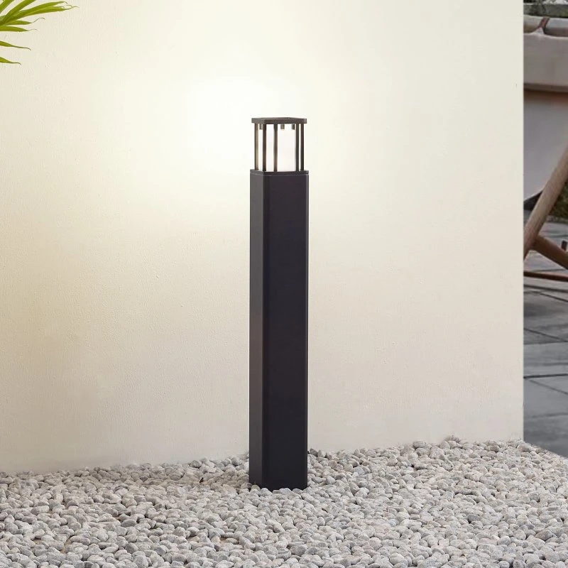 Lucande Dakil LED Dissuasore Nero in Alluminio