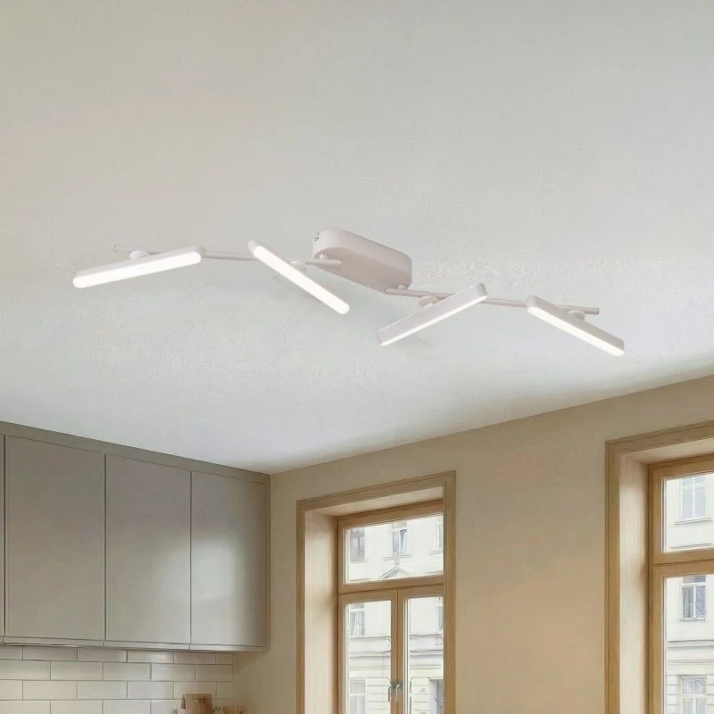Lindby Eldrin Plafoniera LED 34W Bianca - 4 Luci