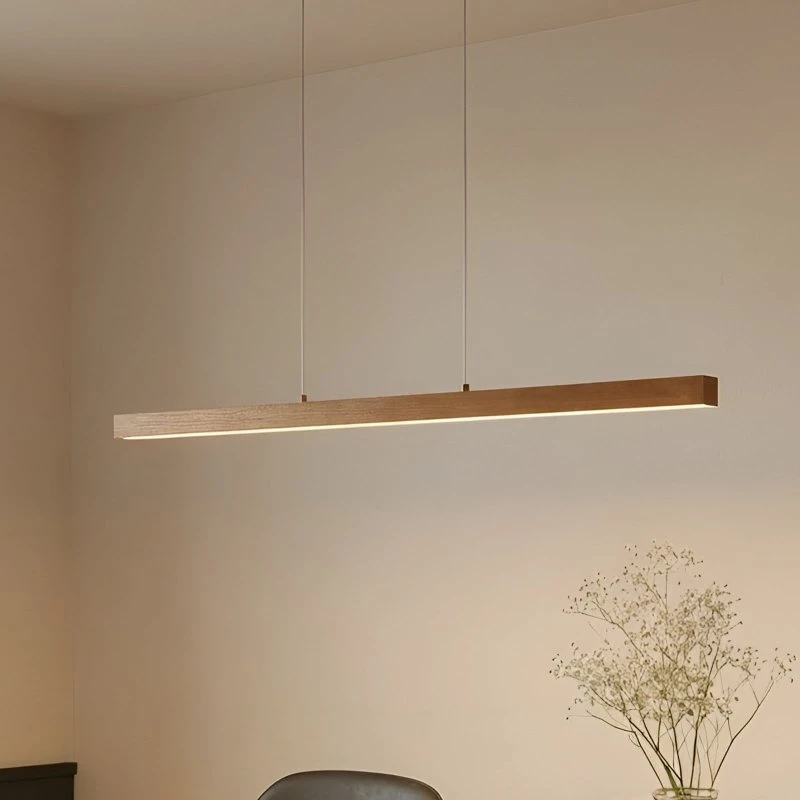 Lucande Lampada a Sospensione LED Nihalo in Legno, 122 cm