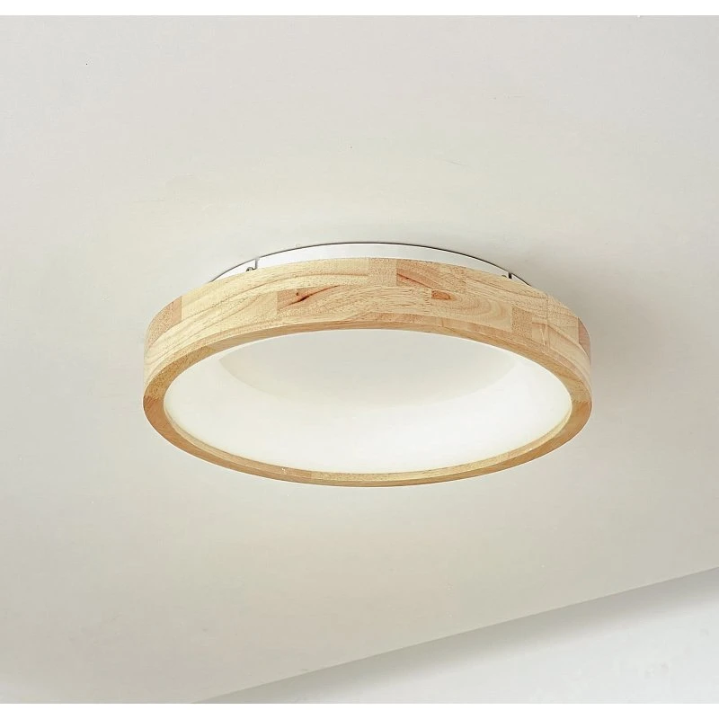 Lucande Plafoniera LED Samvel Ø40 in Legno