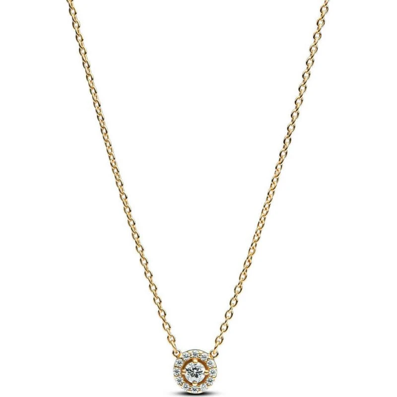 Pandora Collana Punto Luce e Pavè Oro 14K