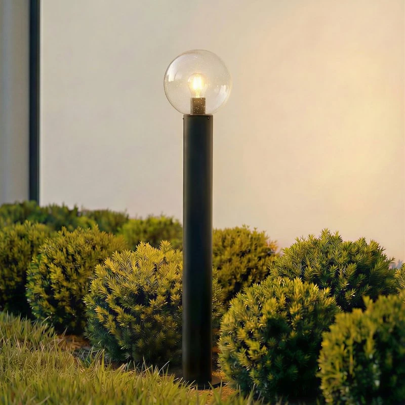 Lindby Lampione Dangan Nero/Trasparente 90 cm