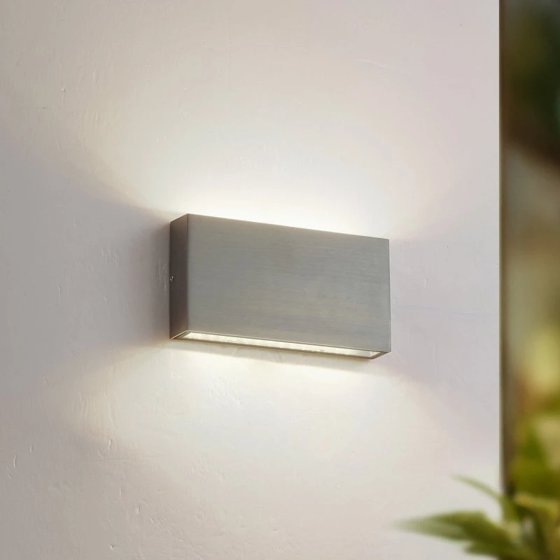 Lindby Applique da esterni LED Jarte 17 cm Argento