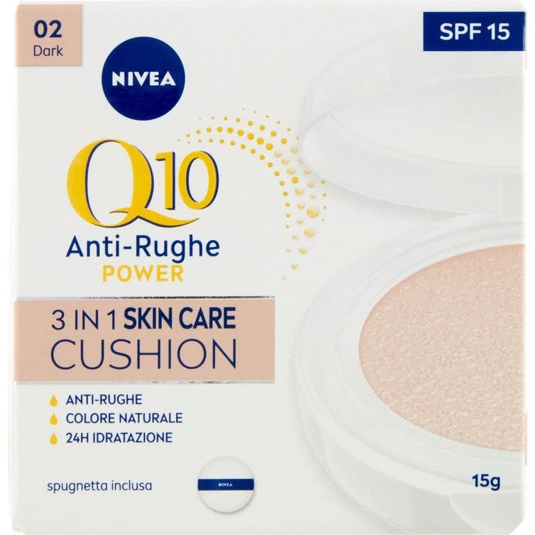 Nivea Q10 Plus Anti Age 3in1 Skin Care Cushion 02 Dark 15 ml