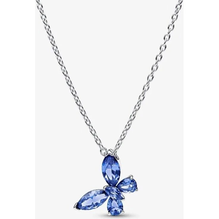 Pandora Collana Farfalla in Argento 925 con Cristalli Blu