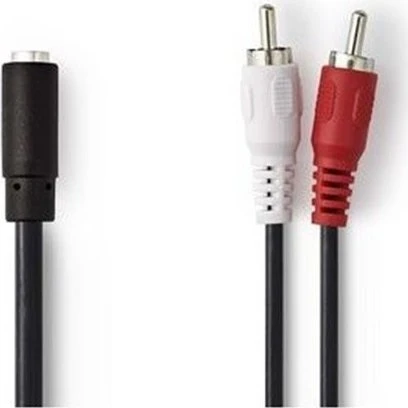 Nedis Cavo Audio Stereo 20 cm Nero