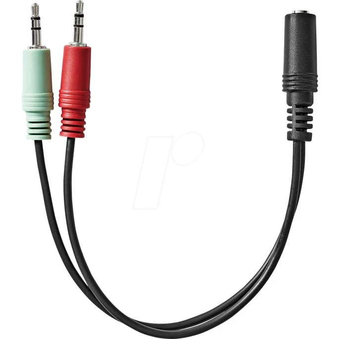Nedis Presa Jack 3,5 mm su 2 Connettori 3,5 mm Placcato Oro