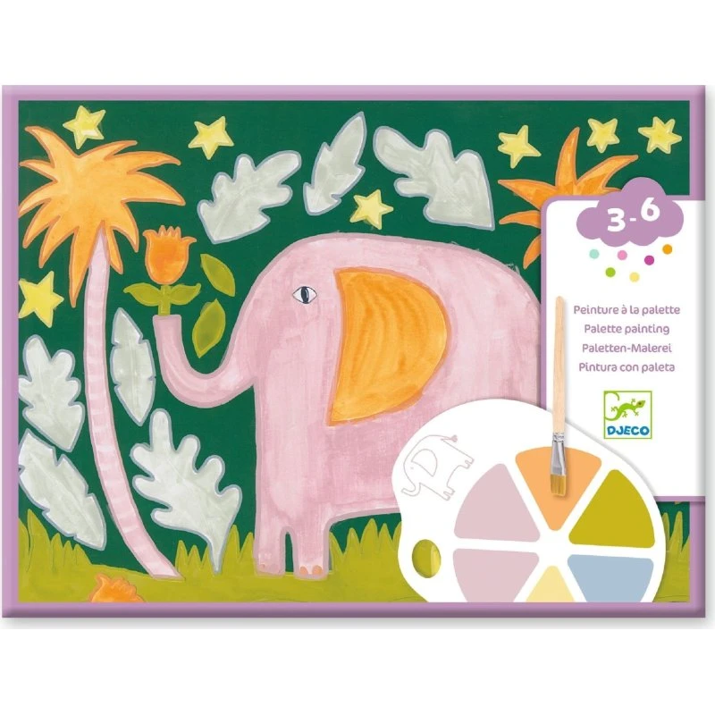 Djeco Set Artistico Tavolozza Animali Selvatici