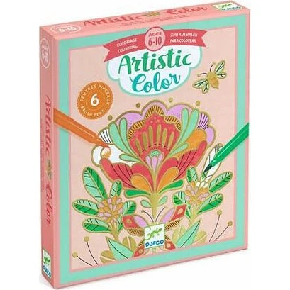 Djeco Set Artistico Fiori con Pennarelli a Pennello