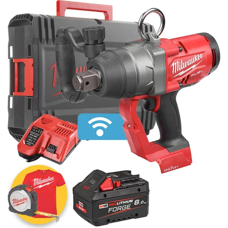 Milwaukee M18 ONEFHIWF1-801X Avvitatore Ad Impulsi 1" 8 Ah FORGE