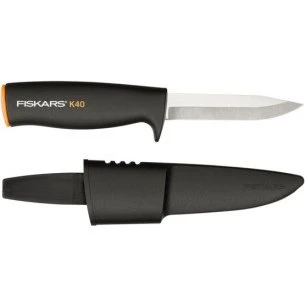 Fiskars K40 Coltello Multiuso 10 cm Nero/Arancione