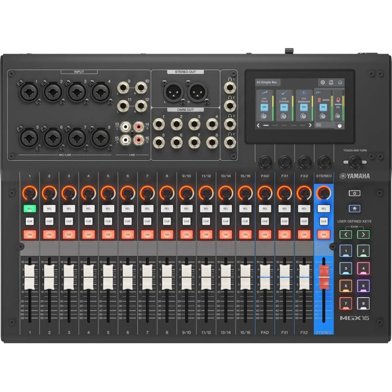 Yamaha MGX16V Mixer Digitale 22 Canali Nero