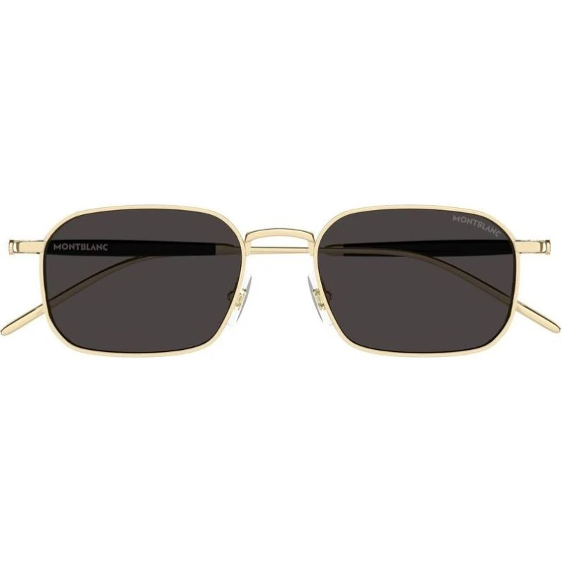 Montblanc MB0441S Occhiali da Sole Uomo Squadrati Oro e Grigio