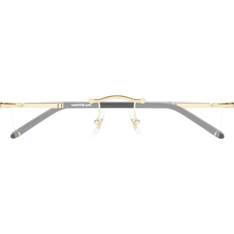 Montblanc MB0444O Occhiali da Vista Squadrati Oro Uomo