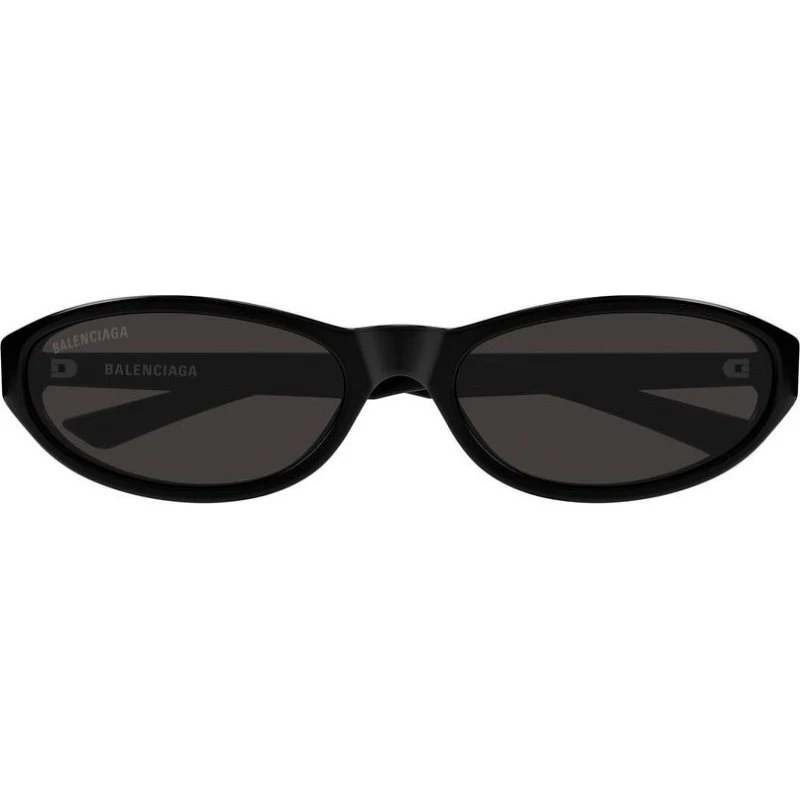 Balenciaga BB0007S Occhiali da Sole Rotondi Nero e Grigio