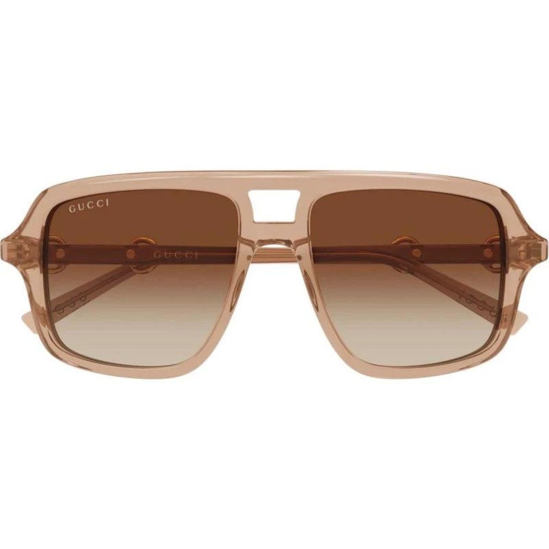 Gucci GG2052S Occhiali da Sole Donna Marrone Pilot 53mm