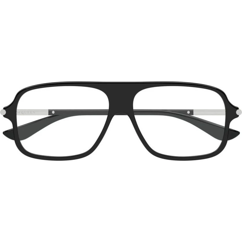 Alexander McQueen Occhiali da Vista Pilot AM0555O Nero