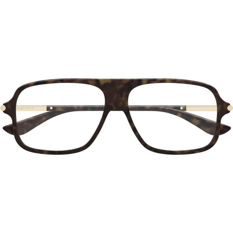 Alexander McQueen Occhiali da Vista AM0555O Pilot Avana