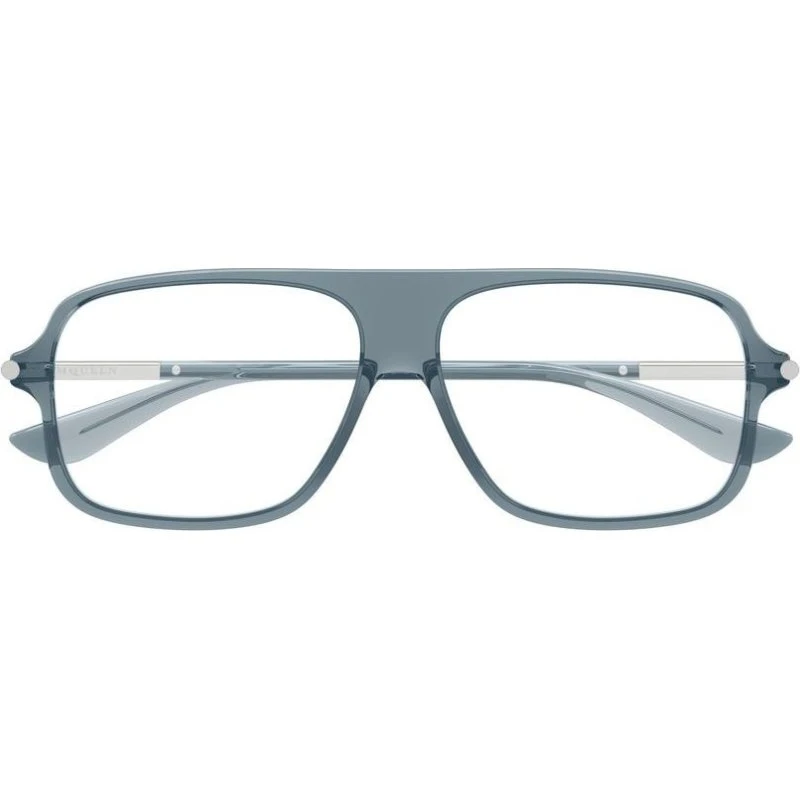 Alexander McQueen Occhiali da Vista Pilot AM0555O Blu