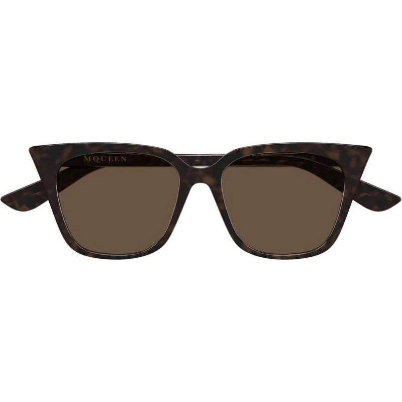 Alexander McQueen Occhiali da Sole Cat-Eye AM0556S Avana Marrone