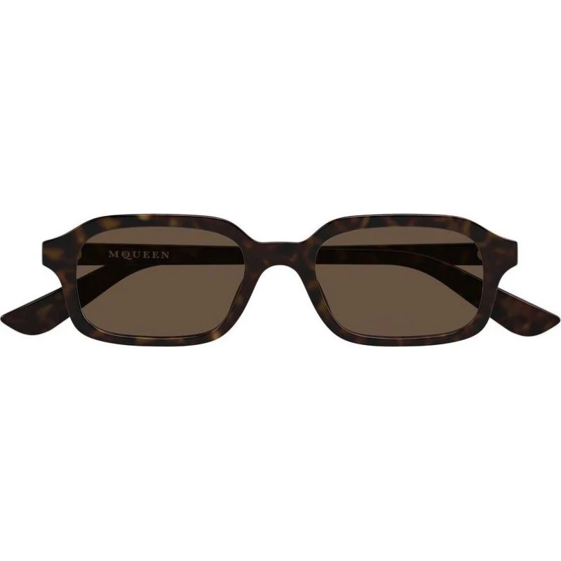 Alexander McQueen Occhiali da Sole AM0558S Uomo Havana Rettangolari