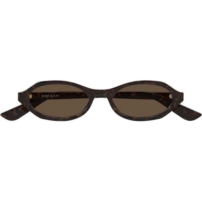 Alexander McQueen AM0559S Occhiali da Sole Donna Avana Rotondi