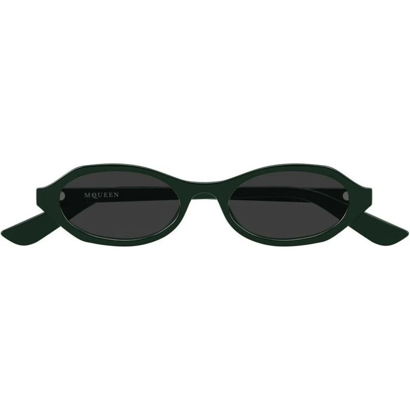 Alexander McQueen Occhiali da Sole AM0559S Verde e Grigio