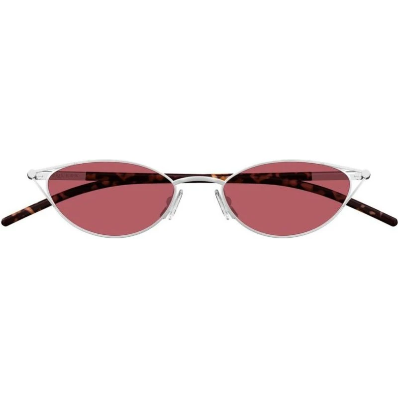 Alexander McQueen Occhiali da Sole Cat-Eye Argento e Rosso AM0563S