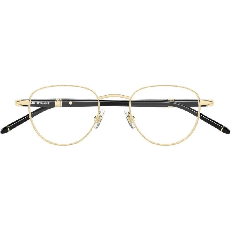 Montblanc MB0486O Occhiali da Vista Uomo Oro Rotondi