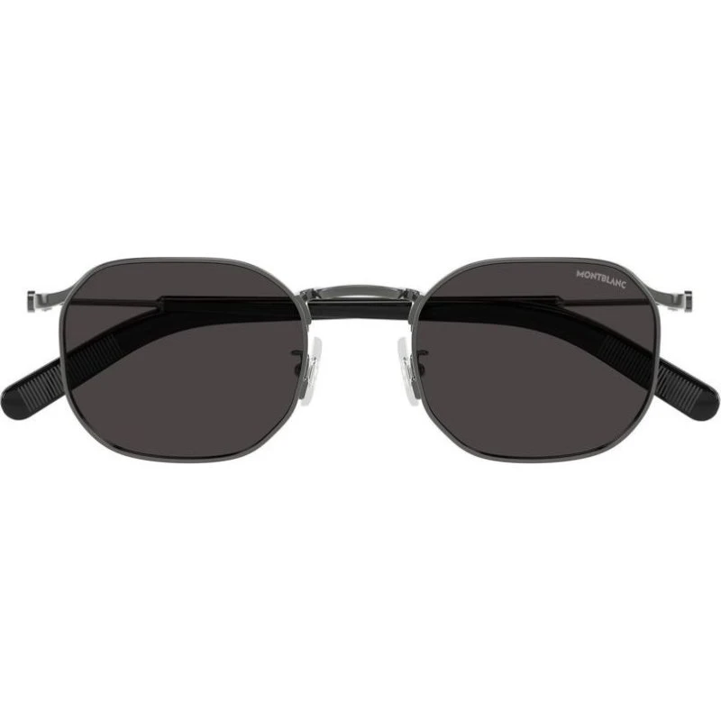 Montblanc MB0459S Occhiali da Sole Uomo Rutenio Geometrici 50mm