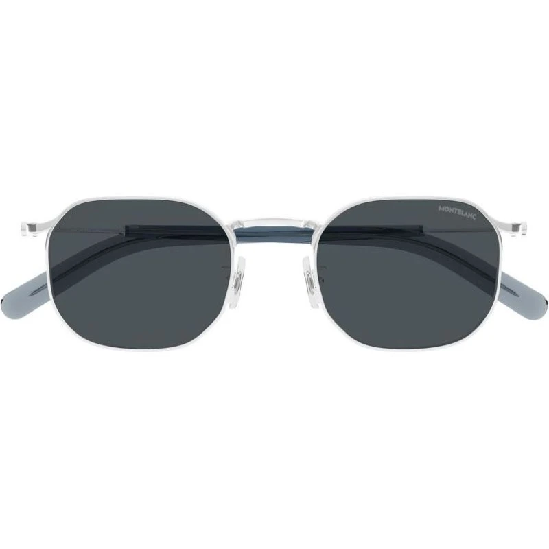 Montblanc MB0459S Occhiali da Sole Uomo Argento Geometrici